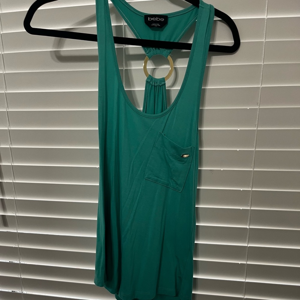 Bebe Turquoise Sleeveless Tank